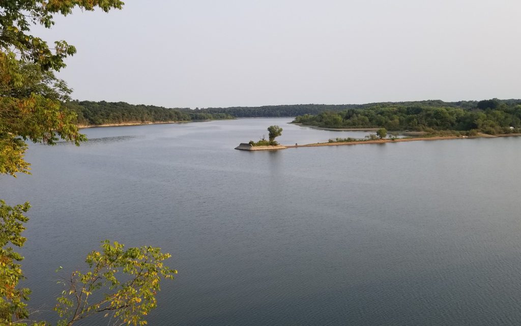 Bank fishing on Stockton Lake in Missouri